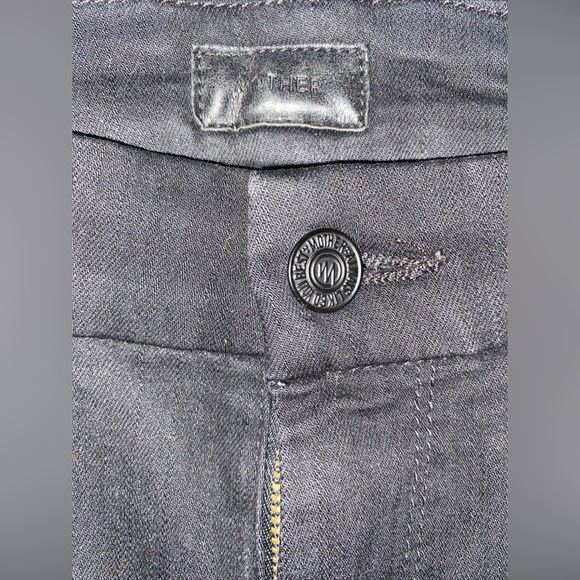 Mother Denim Looker Ankle Fray Guilty as Sin black Distressed Size 25 - Picture 7 of 13